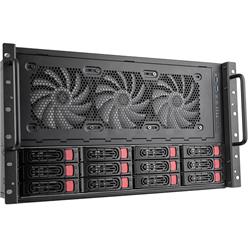 Châssis de montage en rack 6U à 12 baies Silverstone RM61-312 équipé d'une compatibilité double alimentation, d'un support d...