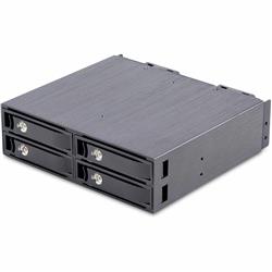 Fond de panier StarTech.com 4 baies pour disques U.2, compatible avec une baie de 5,25 pouces, rack mobile pour disques durs...
