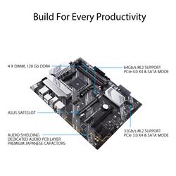 ASUS PRIME B550-PLUS AMD B550 (Ryzen AM4) ATX motherboard with dual M.2, PCIe 4.0, 1 Gb Ethernet, DisplayPort/HDMI, SATA 6 Gbps