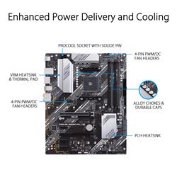 ASUS PRIME B550-PLUS AMD B550 (Ryzen AM4) ATX motherboard with dual M.2, PCIe 4.0, 1 Gb Ethernet, DisplayPort/HDMI, SATA 6 Gbps