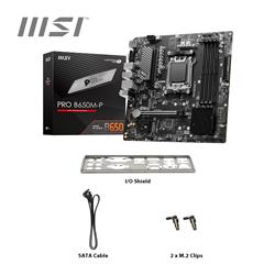 MSI PRO B650M-P, AMD B650 mATX AM5,  Supports AMD Ryzen 7000 Series Desktop Processor, 4 Dimm DDR5, PCIE 4.0, M.2 x 2, USB 3...