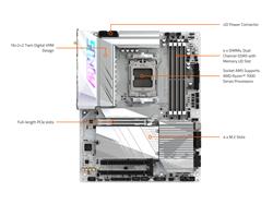 GIGABYTE X670E AORUS PRO X  AM5 LGA 1718 AMD X670E ATX Motherboard