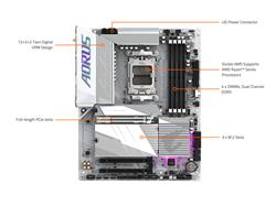 GIGABYTE B650E AORUS Elite X AX ICE AM5 LGA 1718 AMD B650 ATX(Open Box)