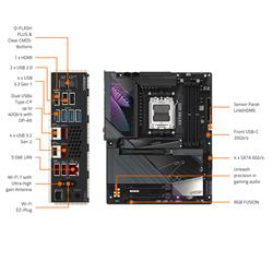 Carte mère GIGABYTE X870E AORUS MASTER AMD AM5 LGA 1718, ATX, DDR5