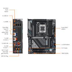 GIGABYTE X870 GAMING X WIFI7 AMD AM5 LGA 1718 Motherboard, ATX, DDR5