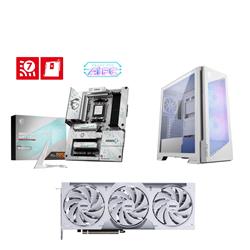 MSI B850 GAMING PLUS WIFI PZ + MSI GeForce RTX 5070 Ti 16G VENTUS 3X PZ + MSI MPG VELOX 300R AIRFLOW PZ WHITE Mid-Tower Case