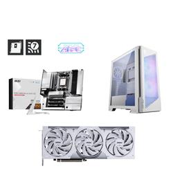 MSI PRO B850M-A WIFI PZ + MSI GeForce RTX 5070 Ti 16G VENTUS 3X PZ + MSI MPG VELOX 300R AIRFLOW PZ WHITE Mid-Tower Case