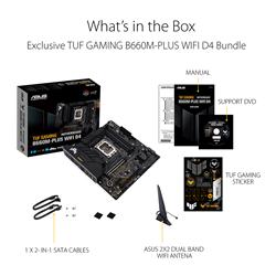 ASUS TUF GAMING B660M-PLUS WIFI D4 LGA 1700(Intel® 12th Gen) mATX Gaming motherboard (PCIe 5.0, DDR4,10+1 DrMOS,2xPCIe 4.0 M.2 