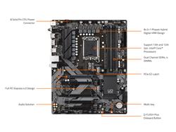 GIGABYTE B760 DS3H AX DDR4 LGA 1700 Intel B760 ATX Motherboard with DDR4, M.2, PCIe 4.0, USB 3.2 Gen 2 Type-C, WiFi 6E Realtek 