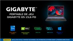 Gigabyte G5 15.6" i5-12500H RTX 4060 8GB 512GB Win 11(Open Box)