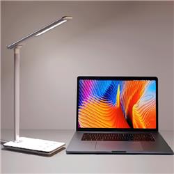 ICAN LED Desk Lamp (48 LED) with Wireless charge, Smart Touch Control Pad, Aluminum Frame, Includes USB power adapter (White)