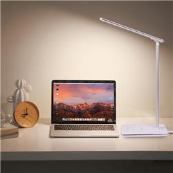 ICAN LED Desk Lamp (48 LED) with Wireless charge, Smart Touch Control Pad, Aluminum Frame, Includes USB power adapter (White)