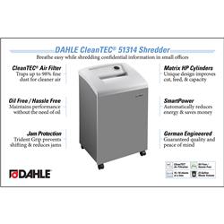 DAHLE CleanTEC 51314 Oil-Free P-4 CrossCut Shredder w/ SmartPower