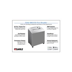 DAHLE 50514 Oil-Free P-4 CrossCut Shredder, SmartPower, jam protection