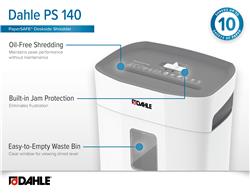 DAHLE PaperSAFE PS 140 P-4 Cross-Cut Shredder, oil-free, hassle-free