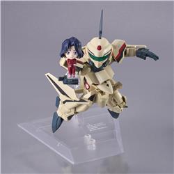 BANDAI Tiny Session YF-19(Isamu Alva Dyson Use) With Myung Fang Lone "Macross Plus" Transformable Action Figure