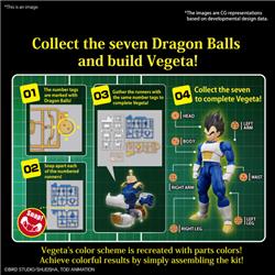 BANDAI Hobby Figure-Rise Standard VEGETA New Spec Ver. "Dragon Ball Z" | Simple Assembly Kit | No Paint | Fit & Snap By Hand!