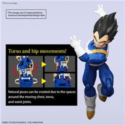 BANDAI Hobby Figure-Rise Standard VEGETA New Spec Ver. "Dragon Ball Z" | Simple Assembly Kit | No Paint | Fit & Snap By Hand!