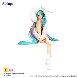 Furyu Corporation Hatsune Miku Rabbit Ear Hood Pajama Noodle Stopper Figure