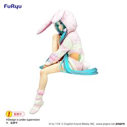 Furyu Corporation Hatsune Miku Rabbit Ear Hood Pajama Noodle Stopper Figure