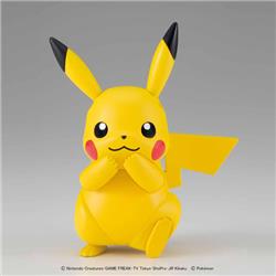 BANDAI Hobby Pokemon Model Kit PIKACHU | Simple Assembly Kit | No Paint | Fit & Snap By Hand!  (Pokemon Figure Kit)