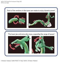 BANDAI Hobby Pokemon Model Kit RAYQUAZA | Simple Assembly Kit | No Paint | Fit & Snap By Hand!  (Pokemon Figure Kit)