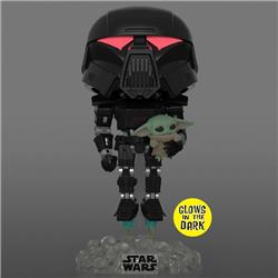 Funko POP! STAR WARS - Dark Trooper (with Grogu) (GITD - Glow in the D