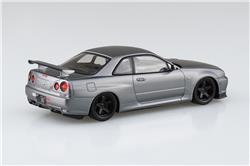 Aoshima 1/32 SNAP KIT #11-SP4 Nissan R34 Skyline GT-R Custom Wheel (Athlete Silver) Model Kit | No Glue Needed | Snap by Hand