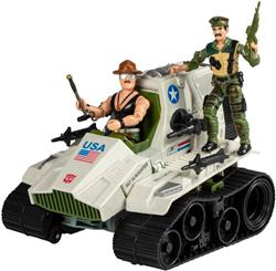 Hasbro Transformers Collaborative G.I. Joe x Transformers Autobot Kup Triple T 9-inch Action Figure, O-Ring 3.75-inch SGT Slaug