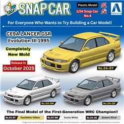Aoshima SNAP KIT Nissan CE9A LANCER GSR Evolution Ⅲ 1995 Scotia Yellow