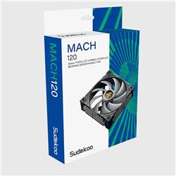 Sudokoo MACH120 120 mm Régulier Ventilateur Paquet de 1 Noir(Open Box)