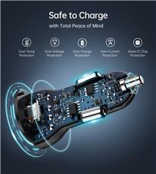 Choetech 36W Dual USB-C PD Car Charger | 1M C to C Cable(Open Box)