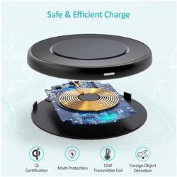 Choetech 15W Wireless Charger | QC 3.0 USB Adapter | 1.2M Cable