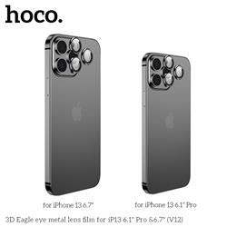 HOCO 3D Eagle eye metal lens film for iPhone 13 Pro & Pro Max Black