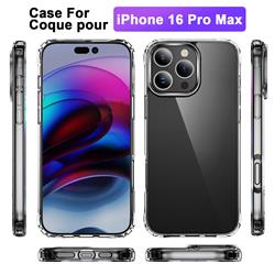 VMAX Hybrid Acrylic TPU Case for iPhone 16 Pro Max, Transparent