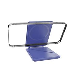 iCAN Magnetic Phone Stand for Laptop, Car and Tripod, Stickable, Blue