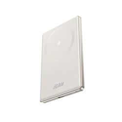 Batterie externe magnétique sans fil mince et portable 5000 mAh PD 20 W USB-C, blanche