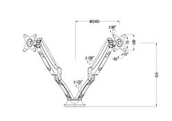 iCAN 17"-30" Dual Screen 360 degrees Desktop Mount