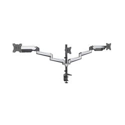 iCAN CC-GA36 17"-32" Triple Aluminum Monitor Mount with Clamp, Gas Spring, Silver.(Open Box)