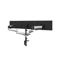 iCAN CC-GA36 17"-32" Triple Aluminum Monitor Mount with Clamp, Gas Spring, Silver.(Open Box)