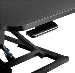 Uprite Ergo Height Adjustable Standing Desk Riser Converter, Laptop and Monitor Sit Stand Workstation, Black.