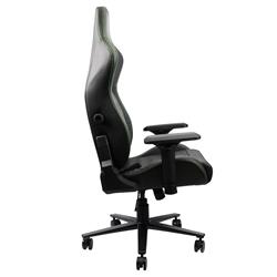 iCAN Gaming Chair with Inbuilt Adjustable Lumbar Support, Steel Five Star Base, 4D Armrest, 65mm PU Whells, Black.