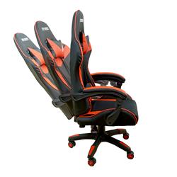 DragonWar Ergonomic Racing Chair, PU leather, Fixed PU Padded with polyester Armrest, Nylon Base & PU Castor, Black & Red