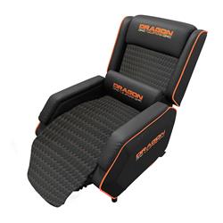 DragonWar Personal Gaming Chair, Make with Car Seat Leather, Soft Padded Armrest, Soft Head Pillow, Black(Open Box)