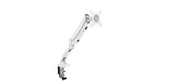 iCAN DLB502 10"-27" Single Screen Monitor Mount, 360 Degree Swivel, Gas Spring, White.