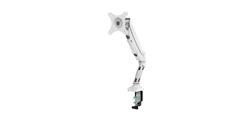 iCAN DLB502 10"-27" Single Screen Monitor Mount, 360 Degree Swivel, Gas Spring, White.