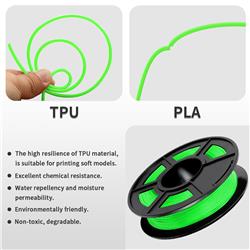 Sunlu 1.75mm, 0.5kg/spool, TPU flexible filament (Green)