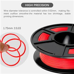 Sunlu 1.75mm, 0.5kg/spool, TPU flexible filament (Red)