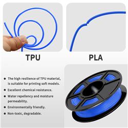 Sunlu 1.75mm, 0.5kg/spool, TPU flexible filament (Blue)