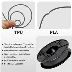 Sunlu 1.75mm, 0.5kg/spool, TPU flexible filament (Grey)